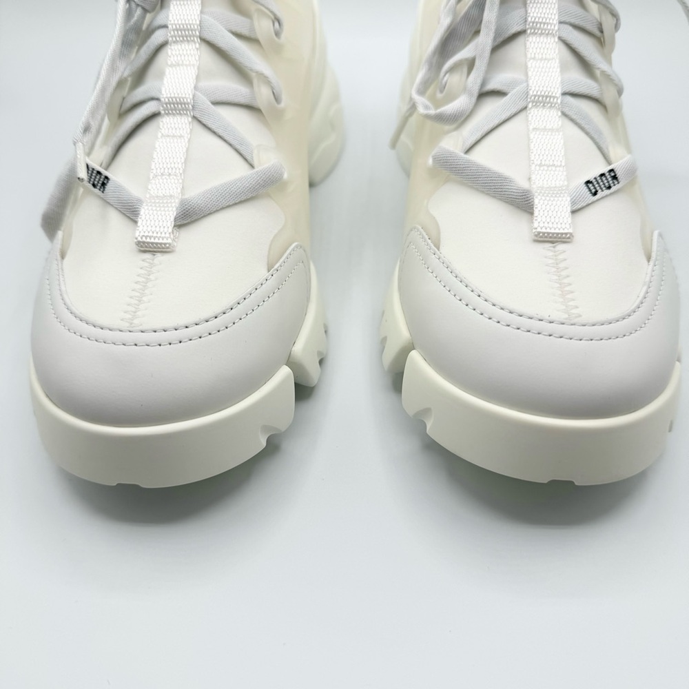 NEW Christian Dior White D-Connect Lace Up Sneakers Trainers Shoes - Picture 3 of 11